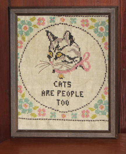 cats are people too cross stitch