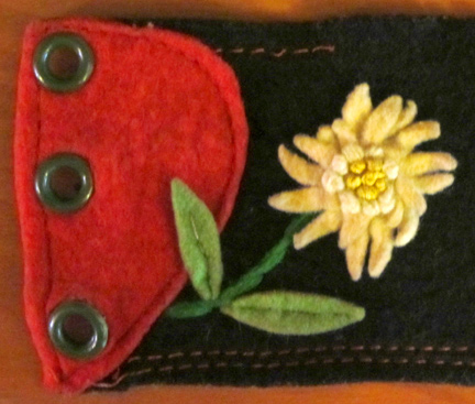 embroidered felt belt