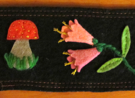 embroidered felt belt