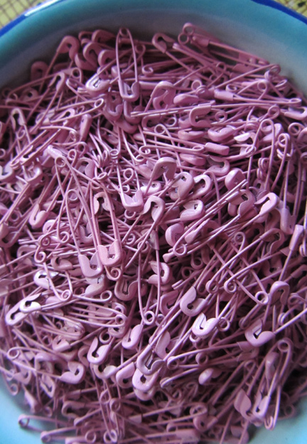 pink safety pins