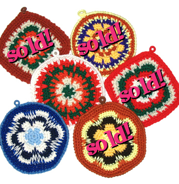 fall flower potholder