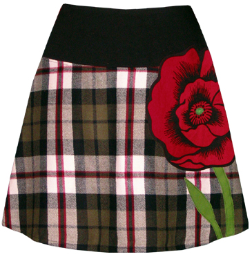 plaid poppy skirt